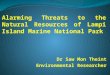 Human impacts on natural resources of lampi marine national park