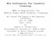 EPA Seminar, Cosmetic Cleaning Ordinances, 7-15-08