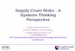 Supply Chain Risks: A systems Thinking Approach_Abhijeet Ghadge PhD