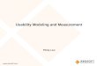 Usability modeling and measurement