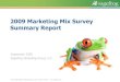 2009 Marketing Mix Survey
