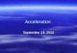 Acceleration and force 2010