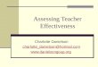Assessing teacher effectiveness