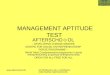 Management Aptitude Test 13 Nov
