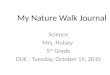 My nature walk journal