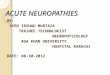 GBS Acute Polyneuropathies (GBS)