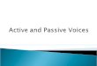 Active passive voices