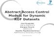 EDF2012   Irini Fundulaki - Abstract Access Control Models for Dynamic RDF Datasets