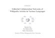 Editorial Collaboration Networks of Wikipedia Articles in Various Languages