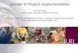 Gender in project implementation