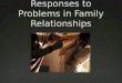 Responses to problems in family relationships2