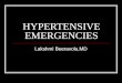 Hypertensive Emergencies