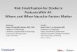 Risk stratification for stroke in patient with af