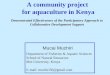 A Community Project For Aquaculture in Kenya