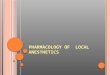 Pharmacology  of  local anesthetics