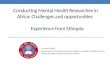 Shibre mental health research in ethiopia