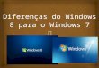 Diferenças do Windows 8 para o Windows 7
