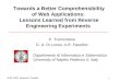 Towards a Better Comprehensibility of Web Applications: Lessons Learned from Reverse Engineering Experiments