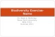 Biodiversity Exercise-Nemo