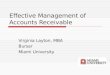Effective management of accounts receivable