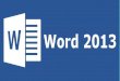 Word 2013 Presentation