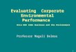 Evaluating Corporate Environmental Performance