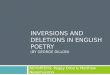 Inversions and deletions in english poetry v.2
