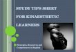 Study tips (Kinaesthetic)