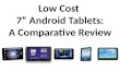 Low Cost Tablets Comparative Review