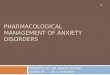 Anxiety psychopharmacology