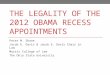 Peter shane on obama recess appointments