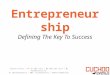 Entrepreneurship - Defining The Key To Success' by Mark Breen (Cuckoo Events) for DBS, March 2013
