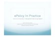 ePolicy In Practice