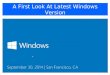 A first look at latest windows version - Windows 10