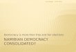Namibian Democracy Consolidated
