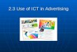 Use of ict in advertising