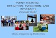 Event tourism, presentation of article (in Norwegian)