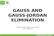 Gauss y gauss jordan