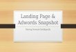 Adwords & Landing Page Strategy