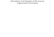 15 derivatives and integrals of inverse trigonometric functions