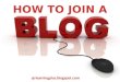 How to join a blog
