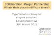 Mergers, collaboration, partnership, experience and good practice - Nigel Newton Sawyerr