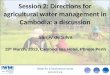 Institutional structures for productive use of agricultural water