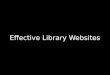 Effective library websites