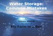 Water Storage: Common Mistakes