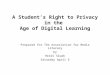 A student’s right to privacy1