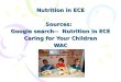 Nutrition in ECE - caring for your children
