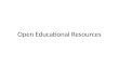 Open Educational Resources overview