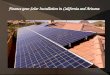 Finance your Solar Installation in California and Arizona