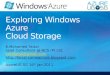 Exploring Windows Azure Cloud Storage